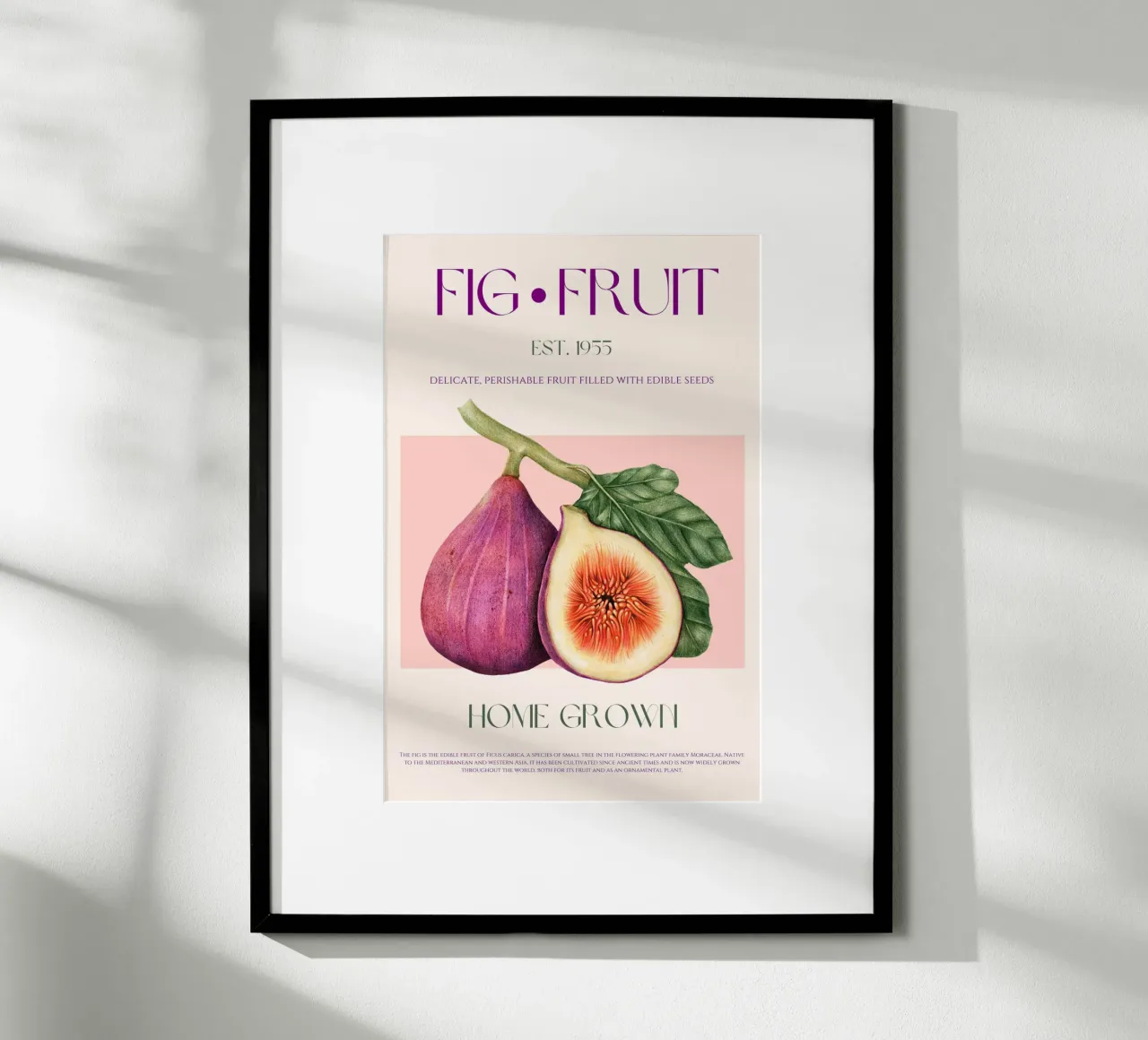 Stampa di fichi e frutta poster con telaio in plastica da KOKRPrints
