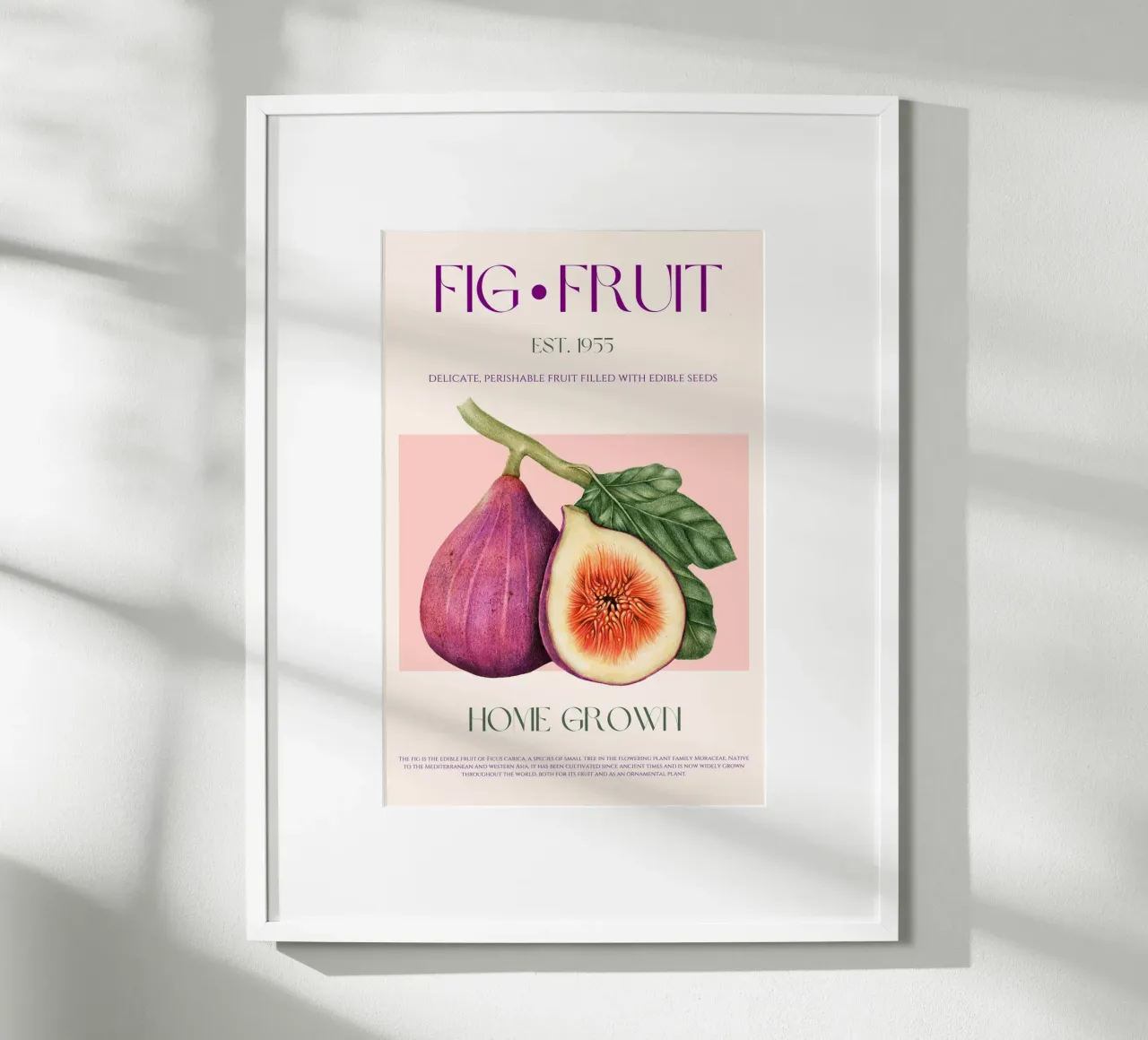 Stampa di fichi e frutta poster con telaio in plastica da KOKRPrints