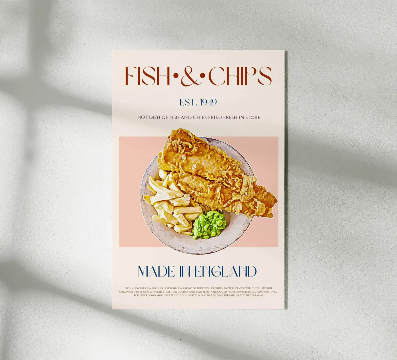 Fish & Chips Imprimir metacrilato de KOKRPrints