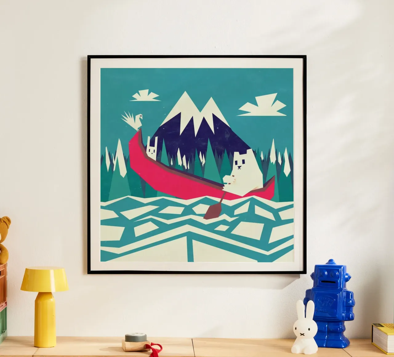 Yeti Canoe poster con telaio in plastica da Yetiland