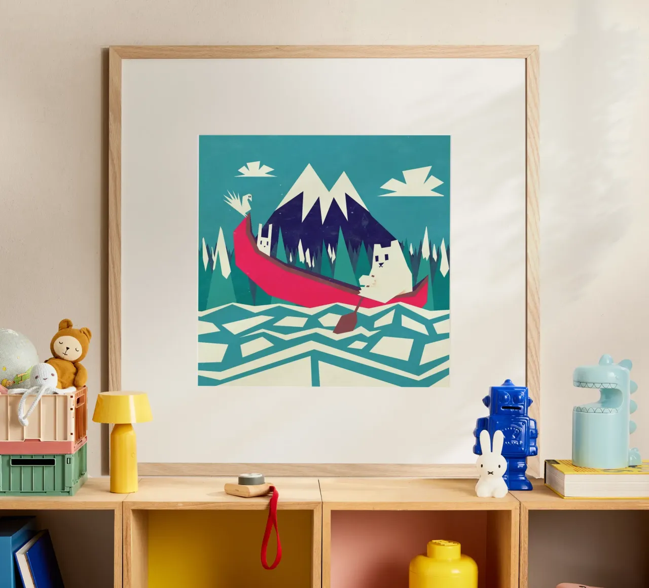 Yeti Canoe poster con telaio in plastica da Yetiland
