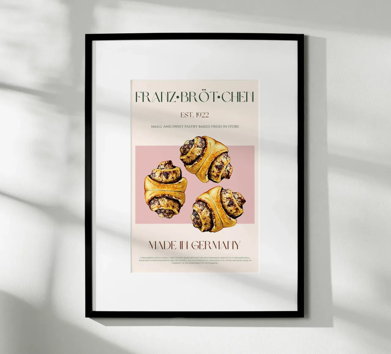 French roll print poster by KOKRPrints