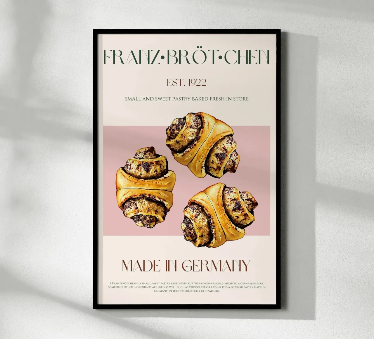 French roll print poster by KOKRPrints