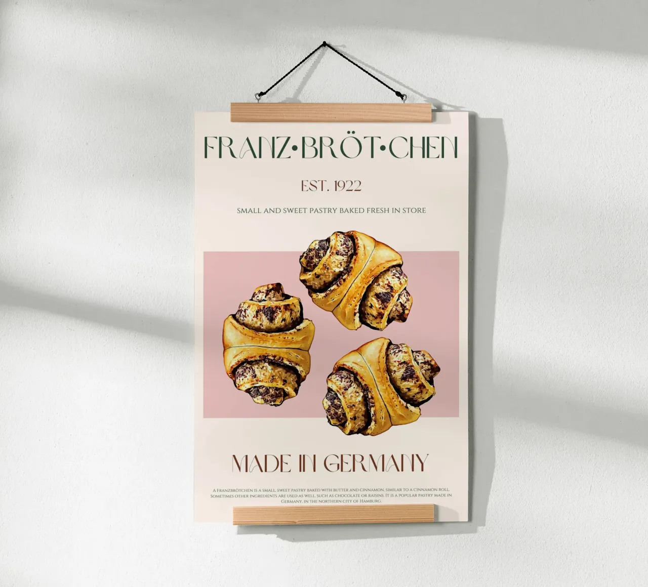 French roll print poster by KOKRPrints