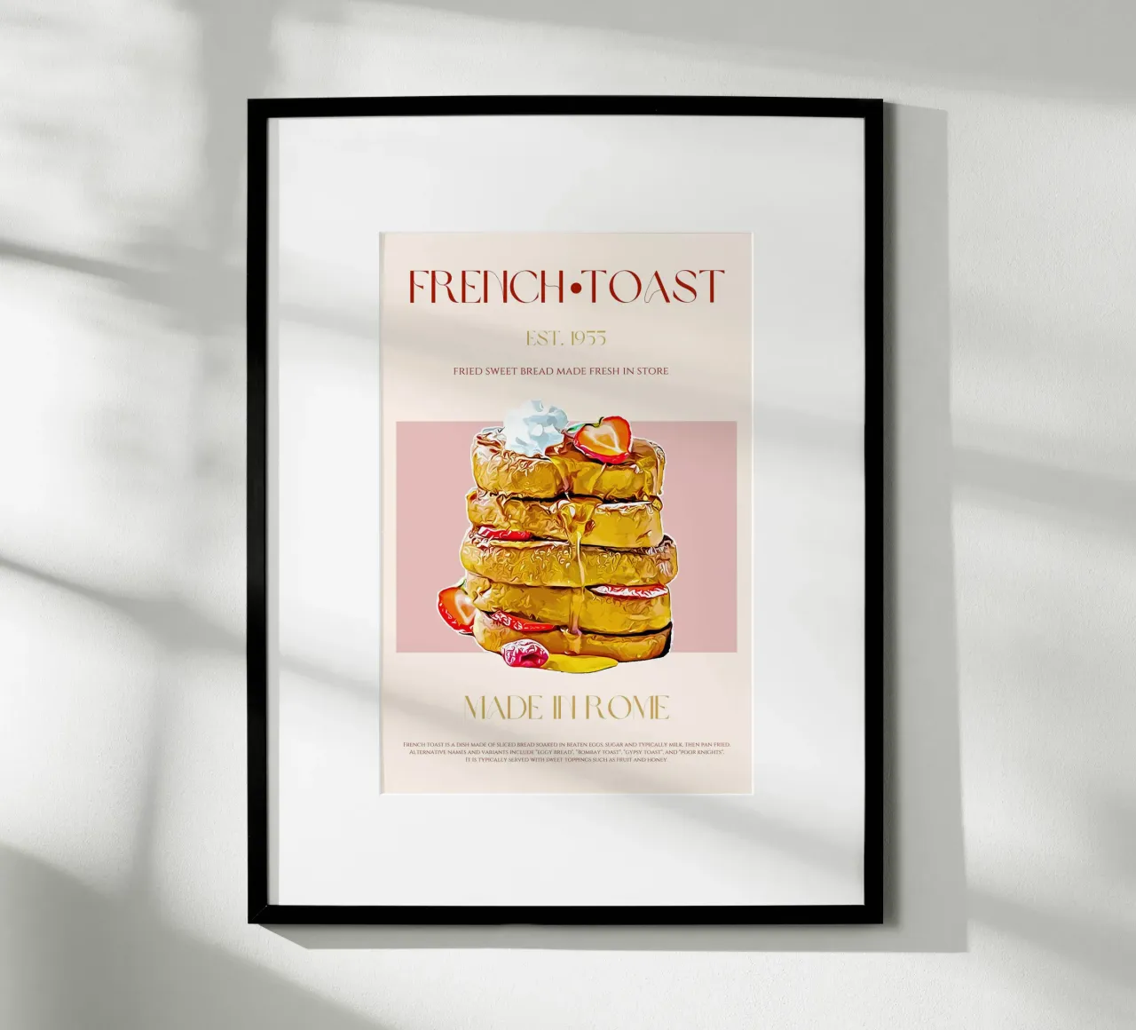 Stampa French Toast poster con telaio in plastica da KOKRPrints
