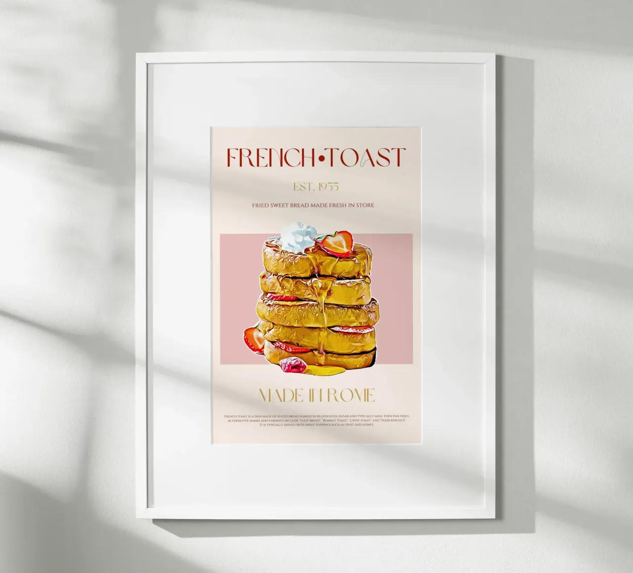 Stampa French Toast poster con telaio in plastica da KOKRPrints