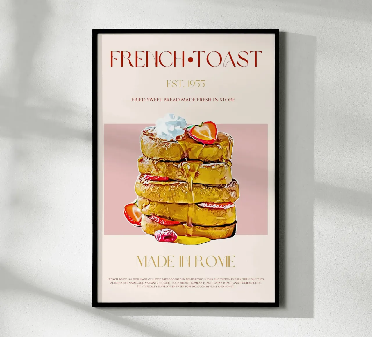 Stampa French Toast poster con telaio in plastica da KOKRPrints