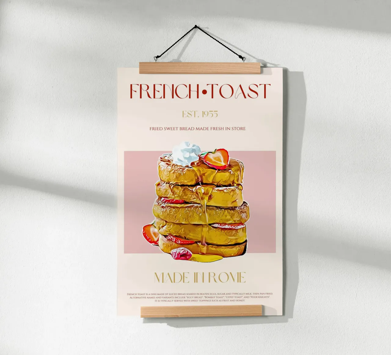 Stampa French Toast poster con telaio in plastica da KOKRPrints
