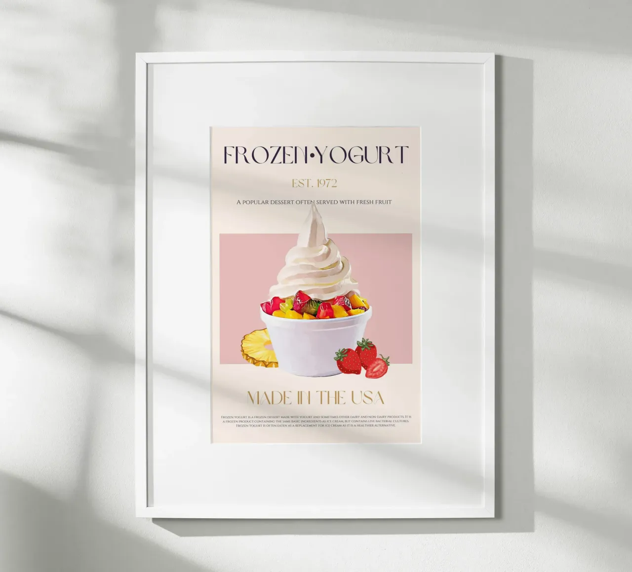 Stampa yogurt congelato poster con telaio in plastica da KOKRPrints