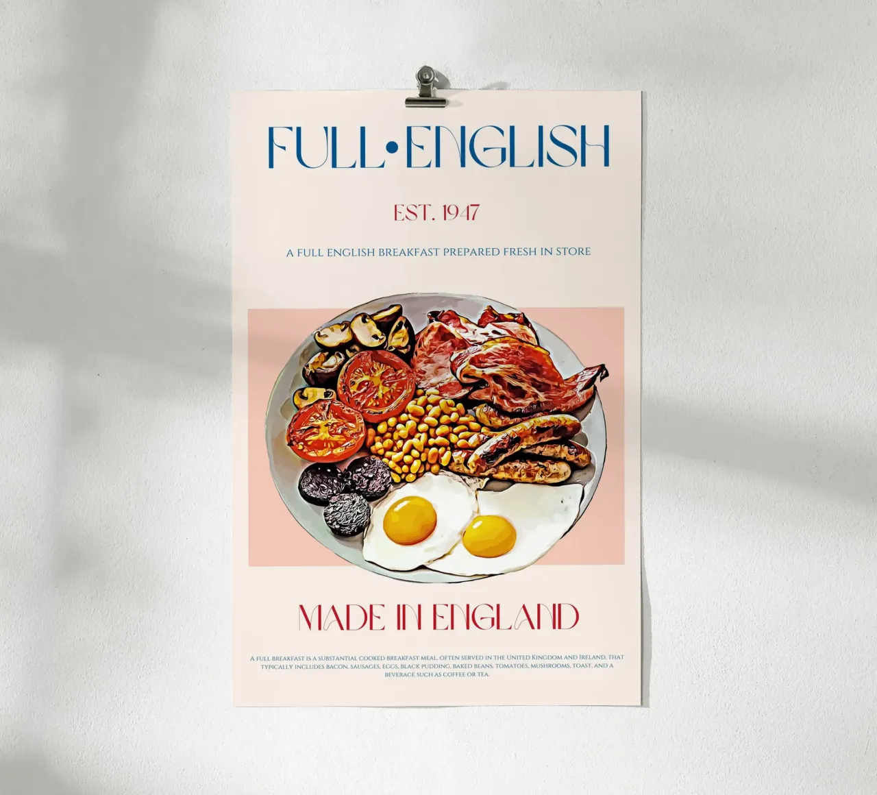 Full English Print poster by KOKRPrints