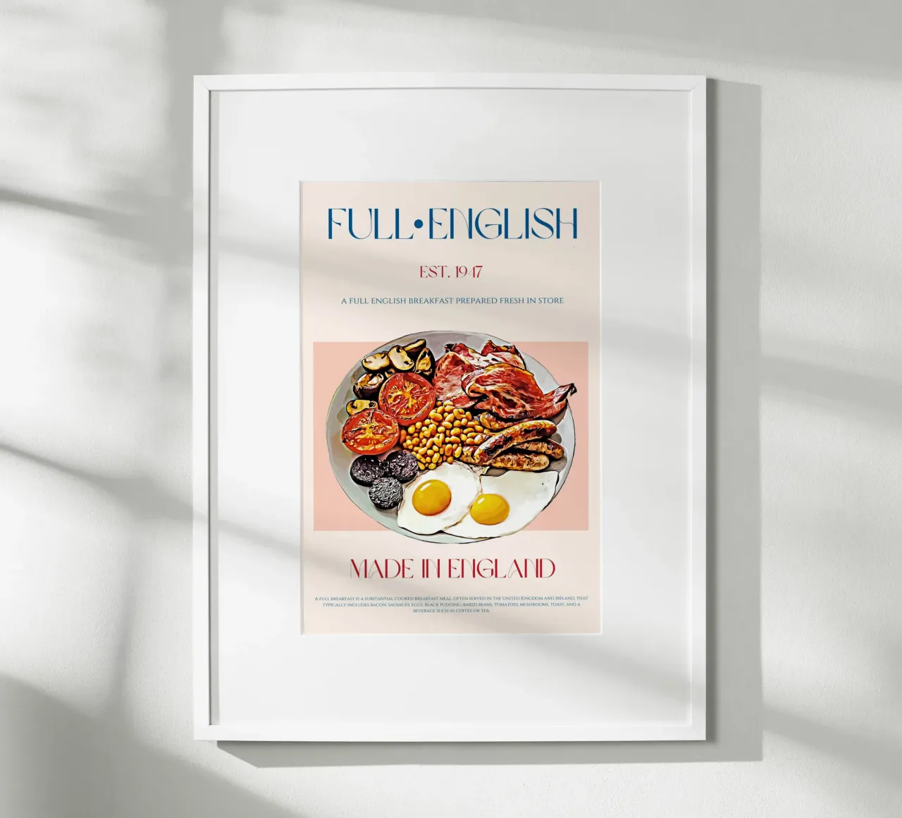 Full English Print poster by KOKRPrints