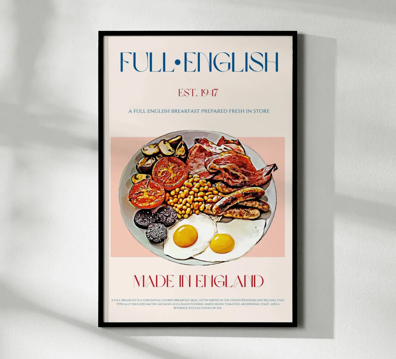 Full English Print poster by KOKRPrints