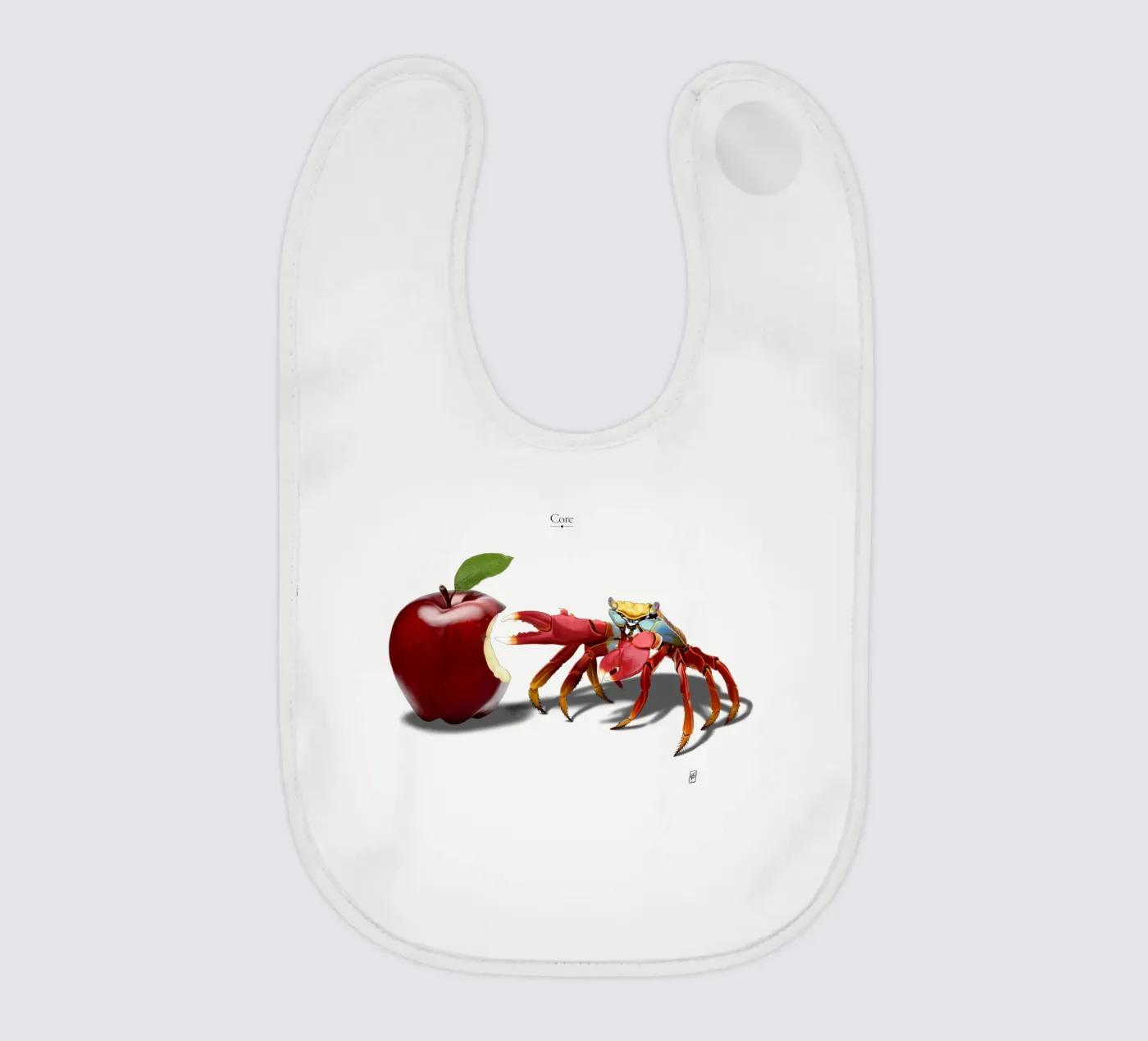 Core (Titled) baby bib by Rob Art | Illustration