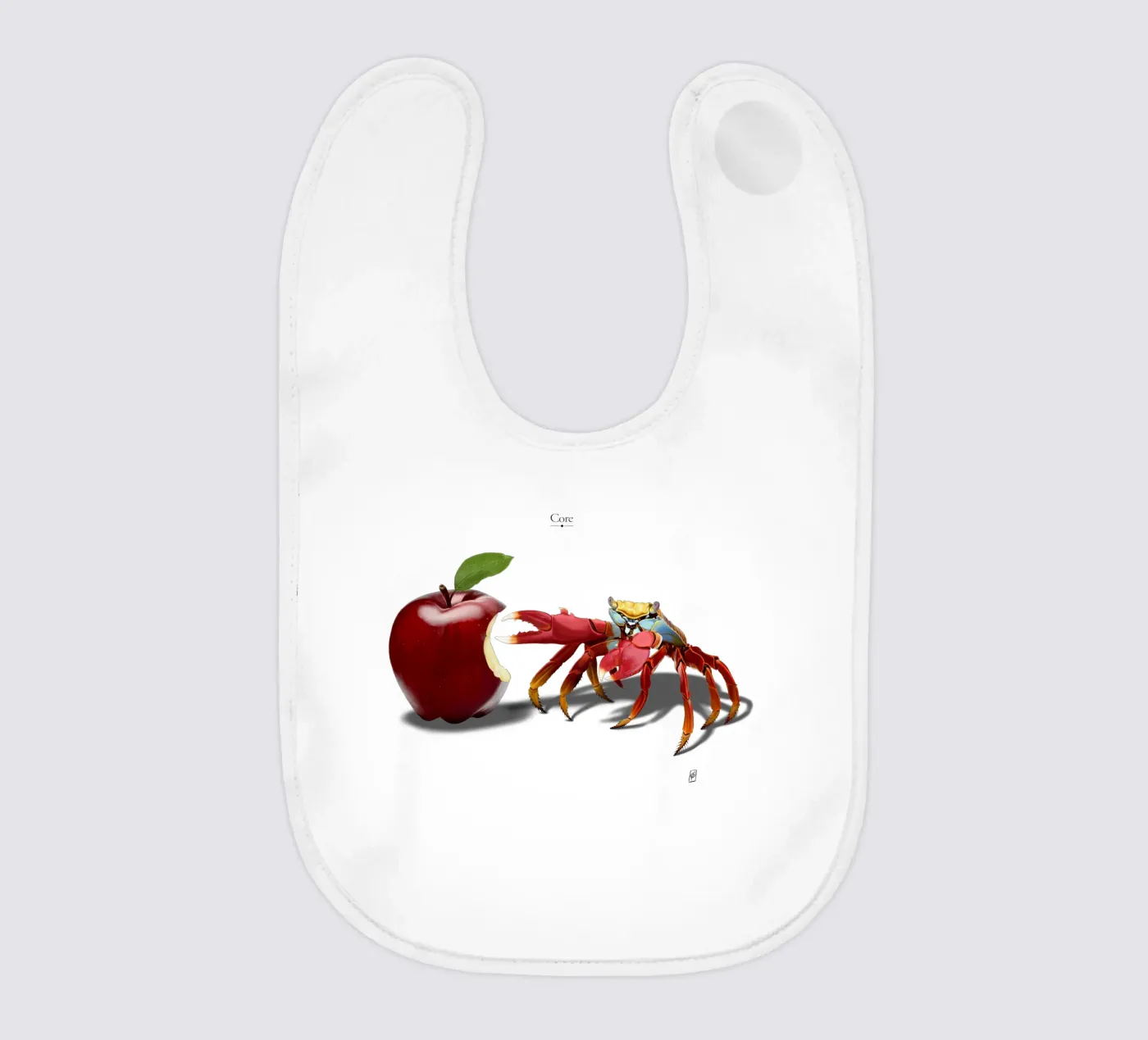 Core (Titled) baby bib by Rob Art | Illustration