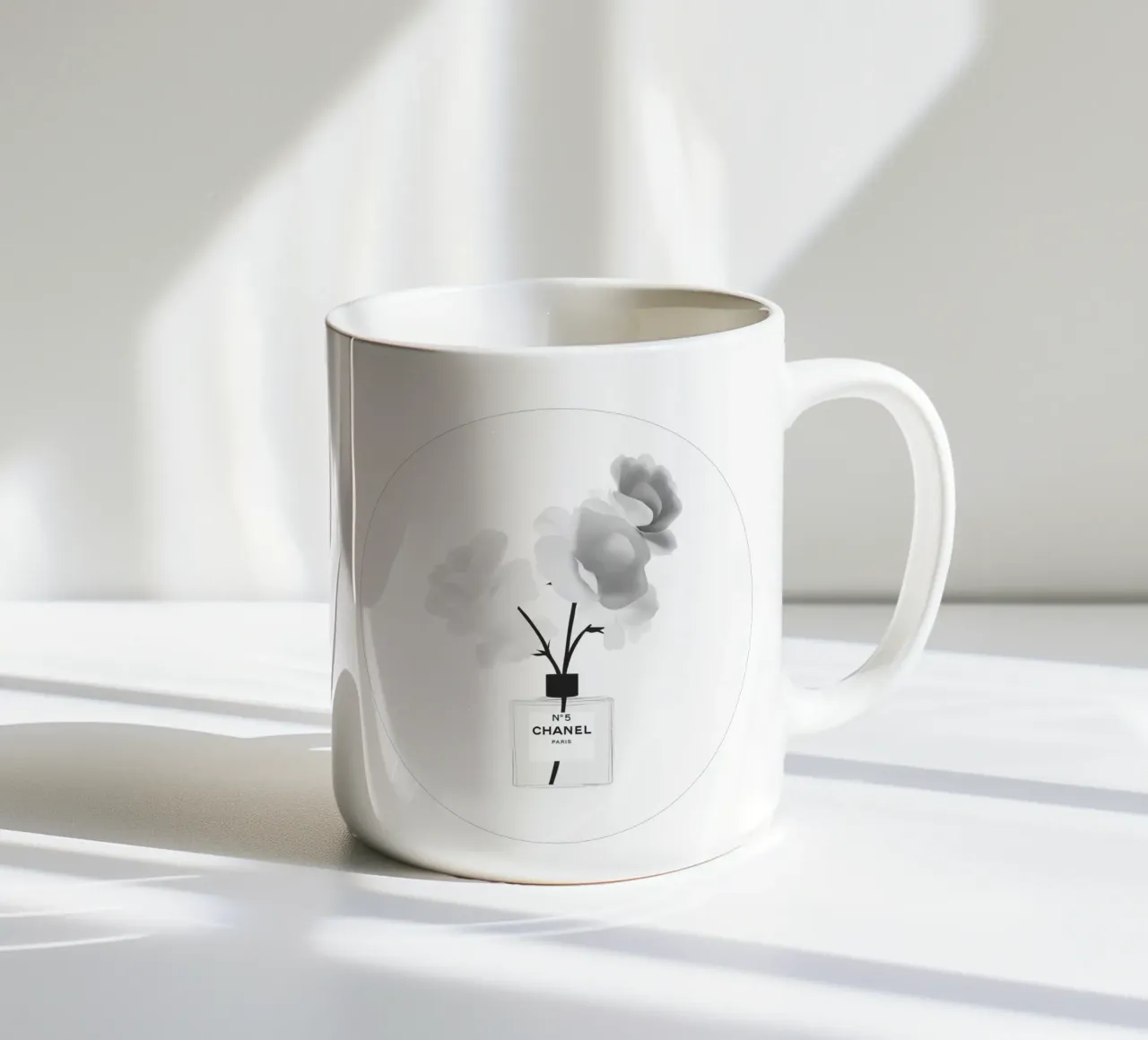 Profumo botanico Chanel tazza in ceramica da Carinaprint