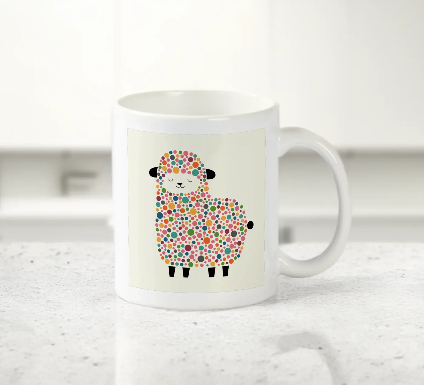 Bubble Sheep ceramic mug by Andy Westface