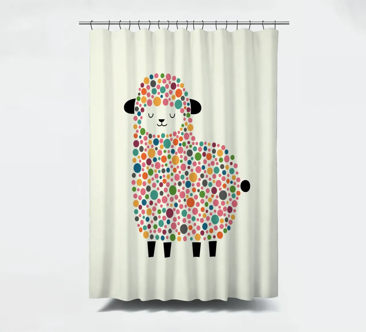 Bubble Sheep shower curtain by Andy Westface