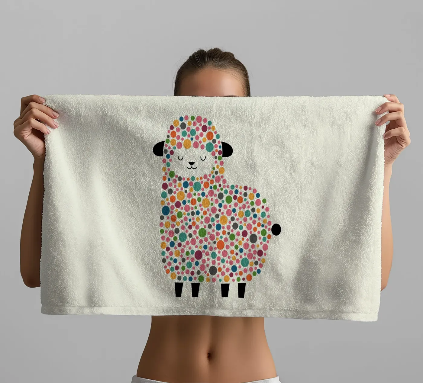 Bubble Sheep towel by Andy Westface