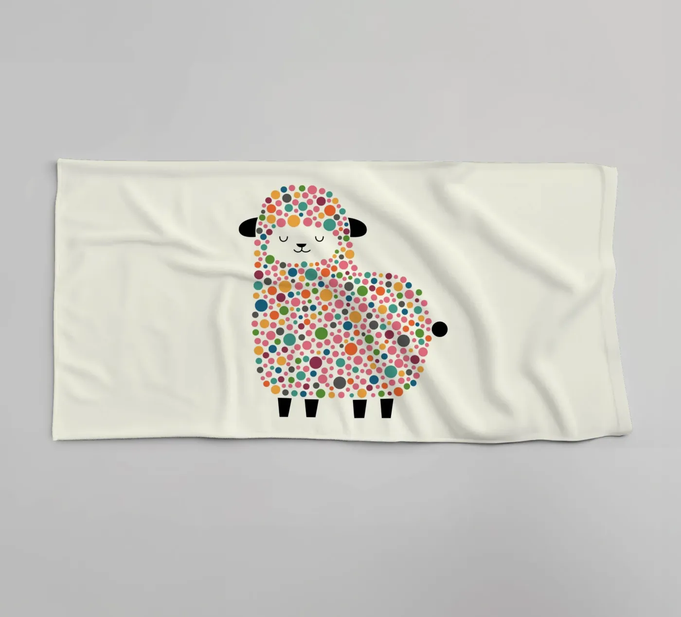 Bubble Sheep towel by Andy Westface