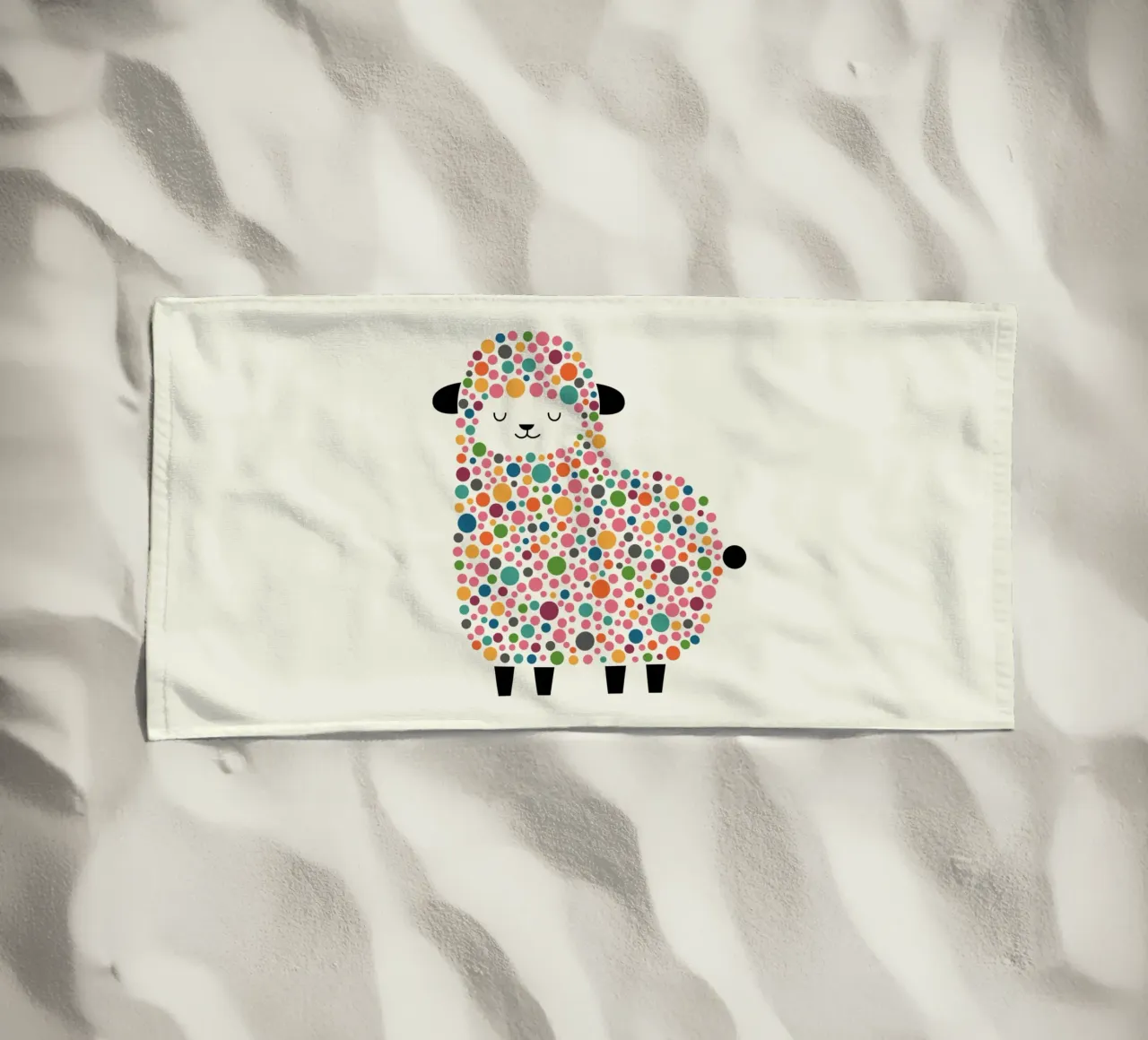 Bubble Sheep beach towel by Andy Westface