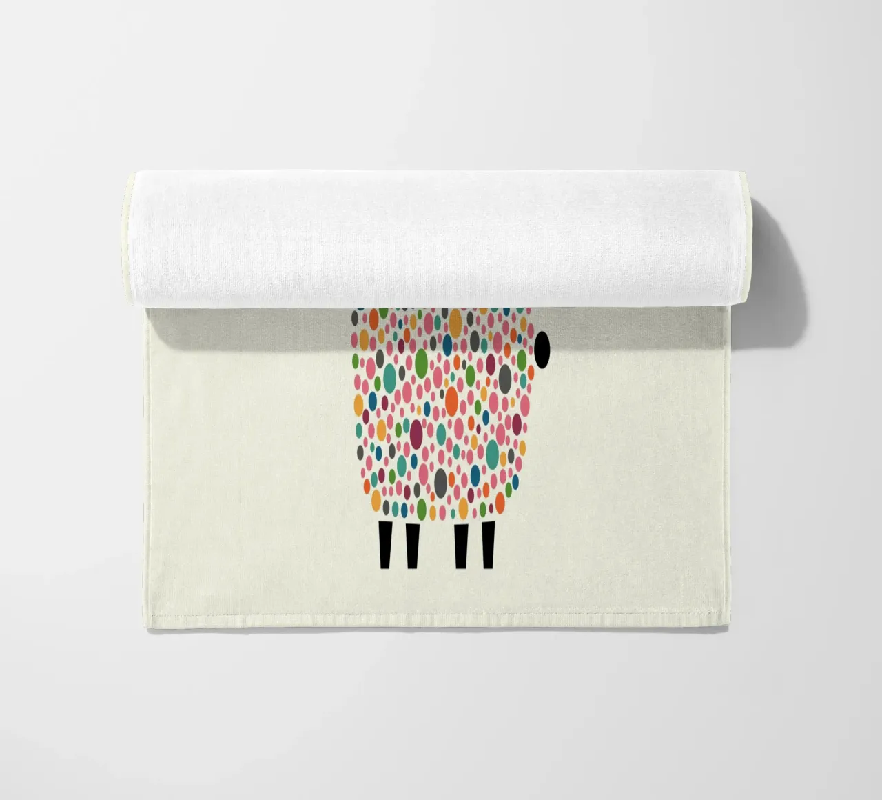 Bubble Sheep beach towel by Andy Westface