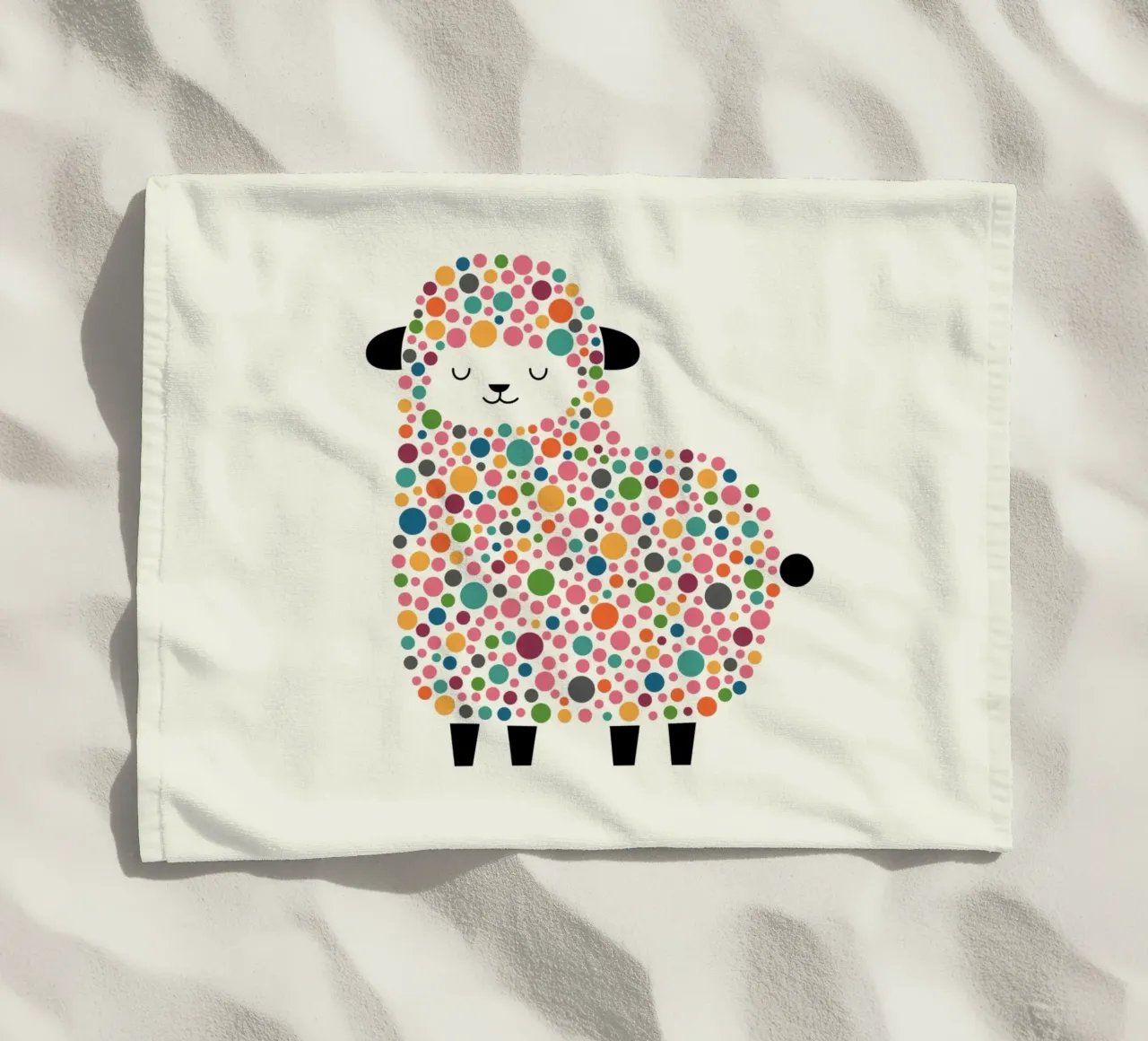 Bubble Sheep beach towel by Andy Westface