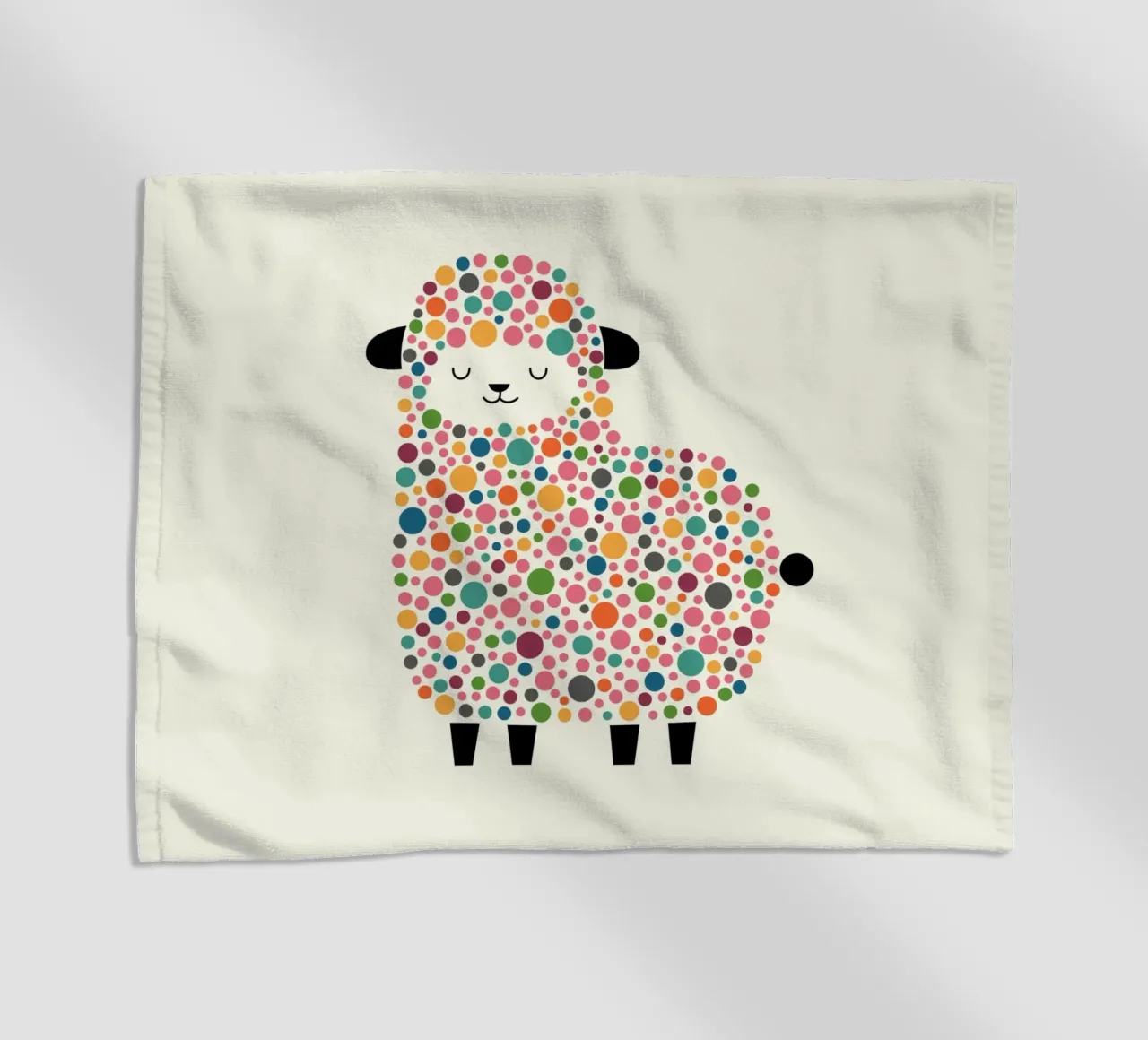 Bubble Sheep beach towel by Andy Westface