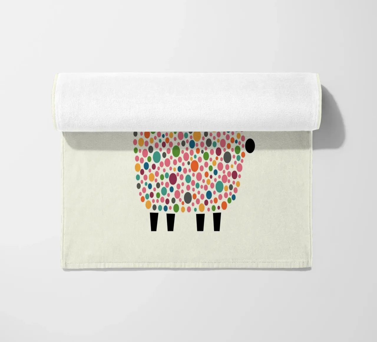 Bubble Sheep beach towel by Andy Westface