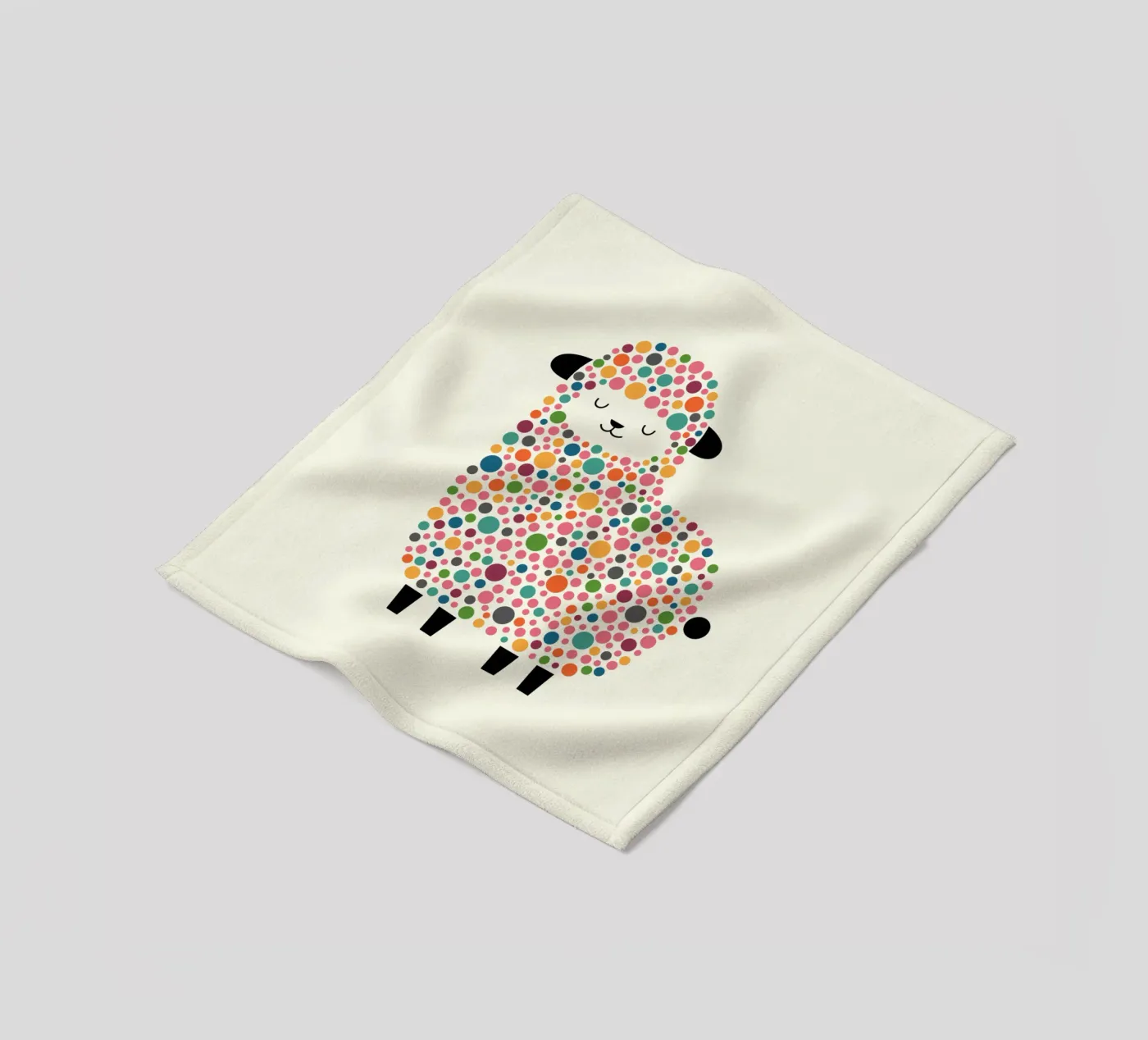 Bubble Sheep fleece blanket by Andy Westface