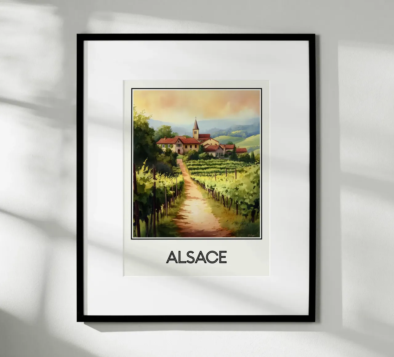 Alsazia poster con telaio in plastica da Frame the World