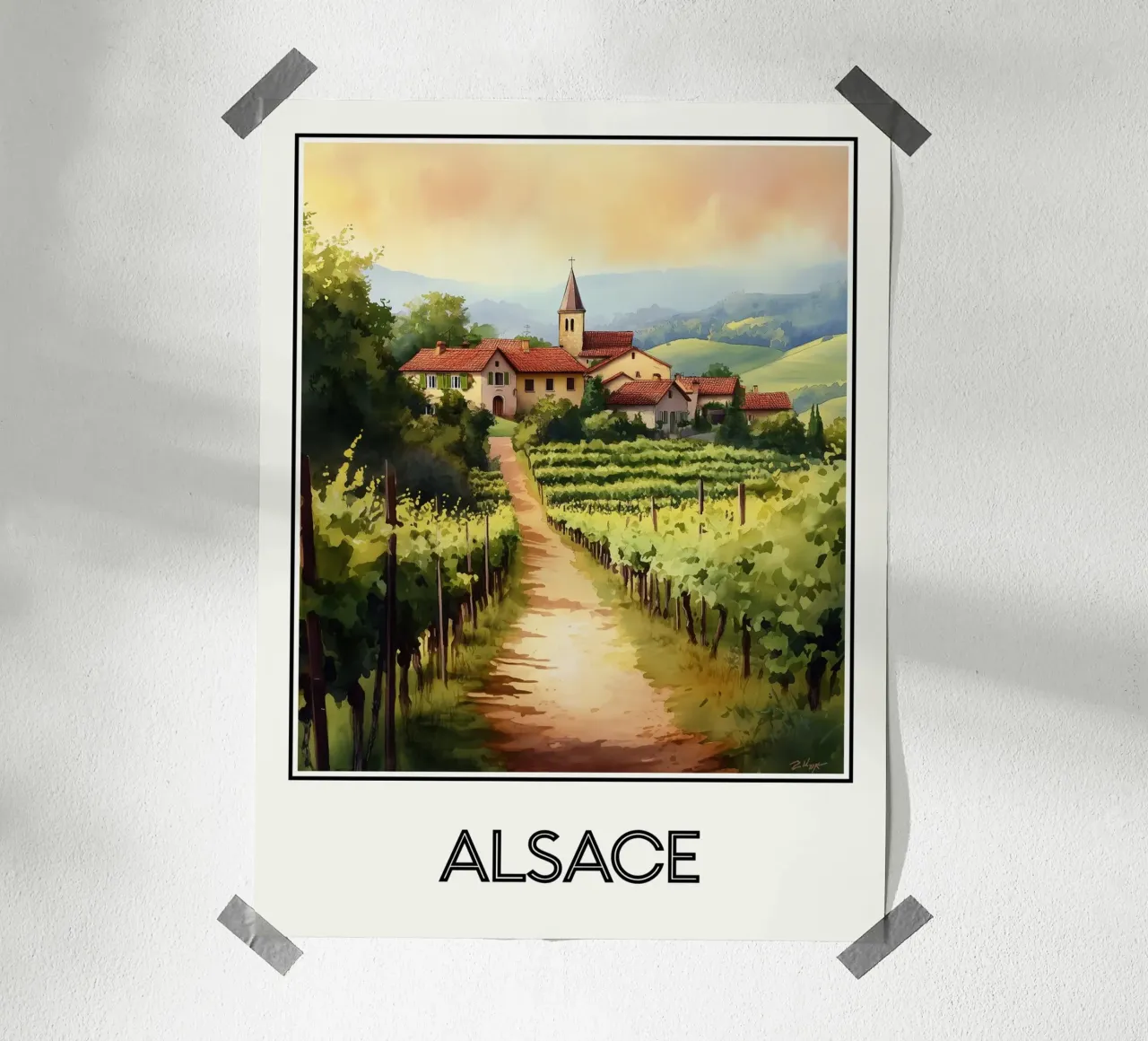 Alsazia poster con telaio in plastica da Frame the World