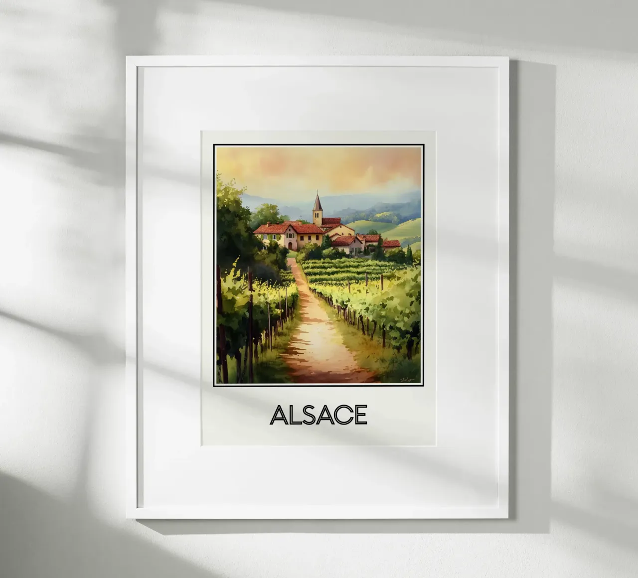 Alsazia poster con telaio in plastica da Frame the World
