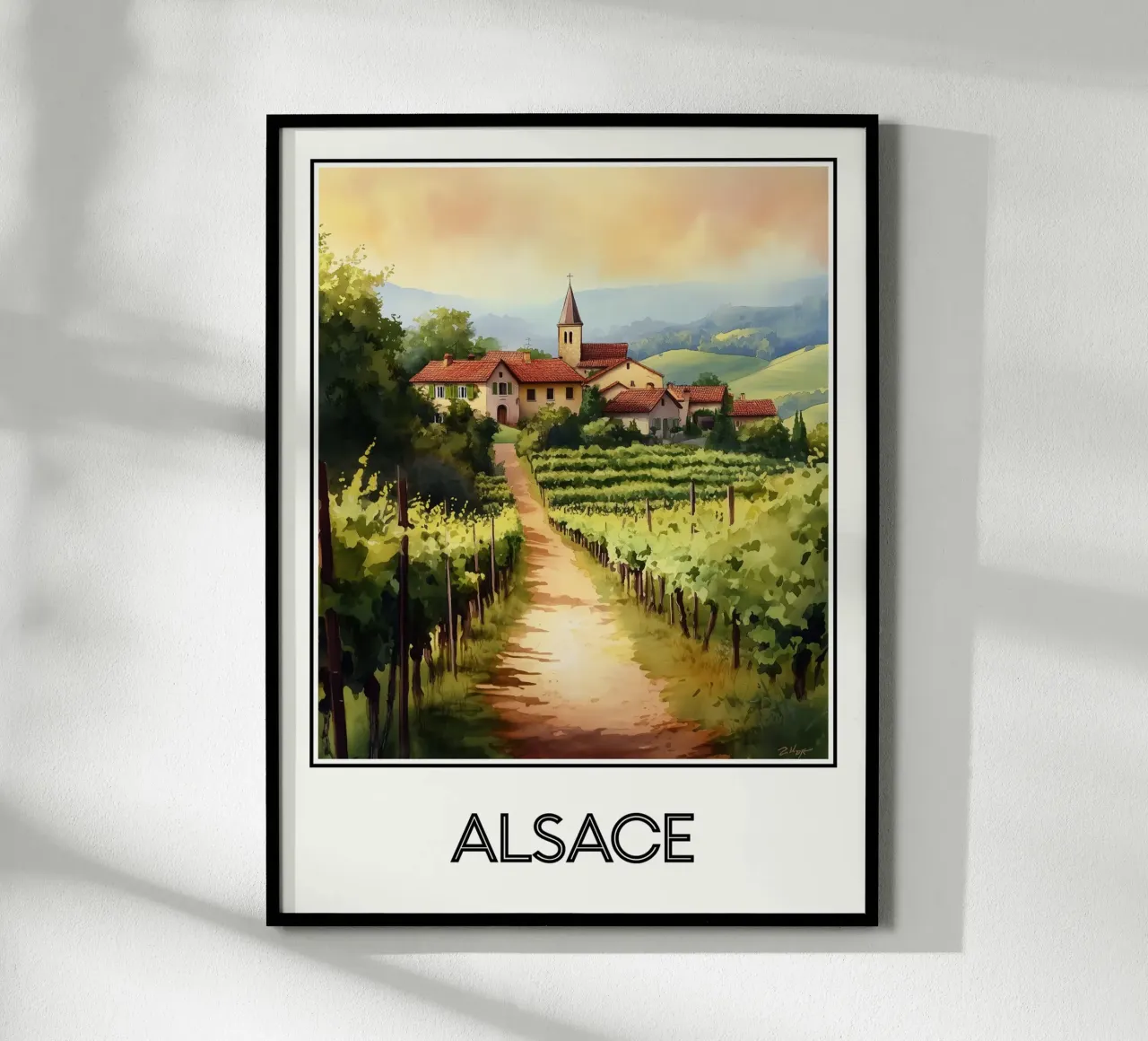 Alsazia poster con telaio in plastica da Frame the World