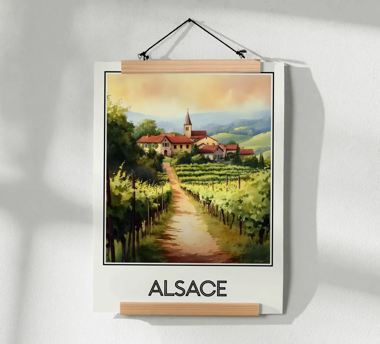 Alsazia poster con telaio in plastica da Frame the World