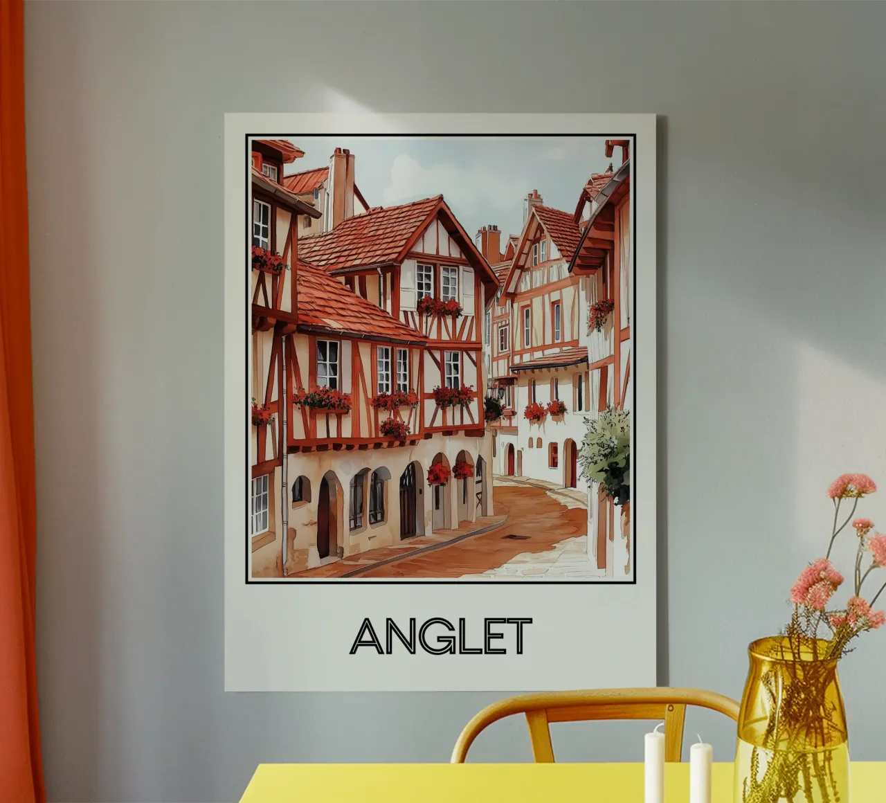 Anglet canvas met Baklijst van Frame the World