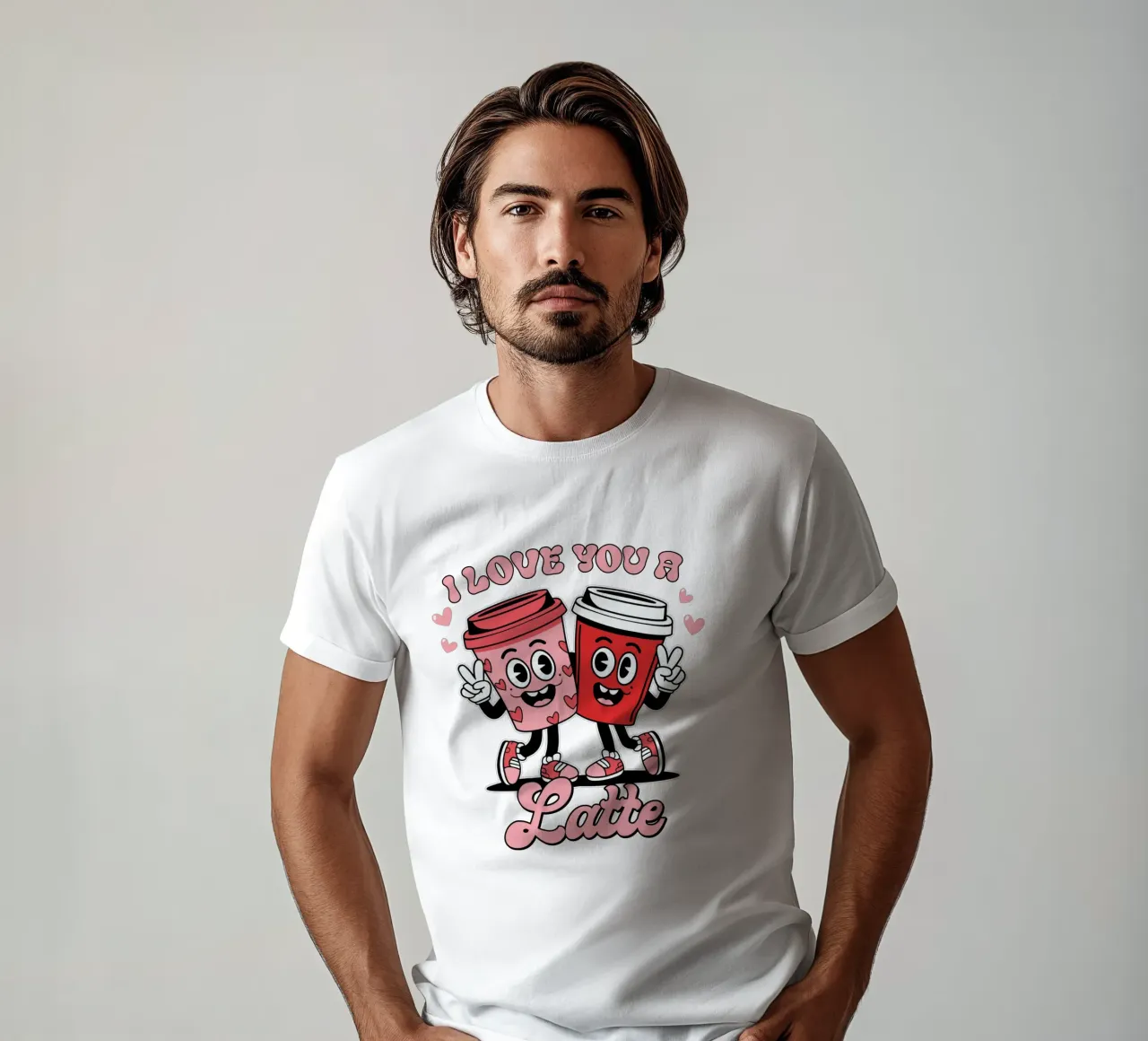 I love you a latte t-shirt da edsonramosart