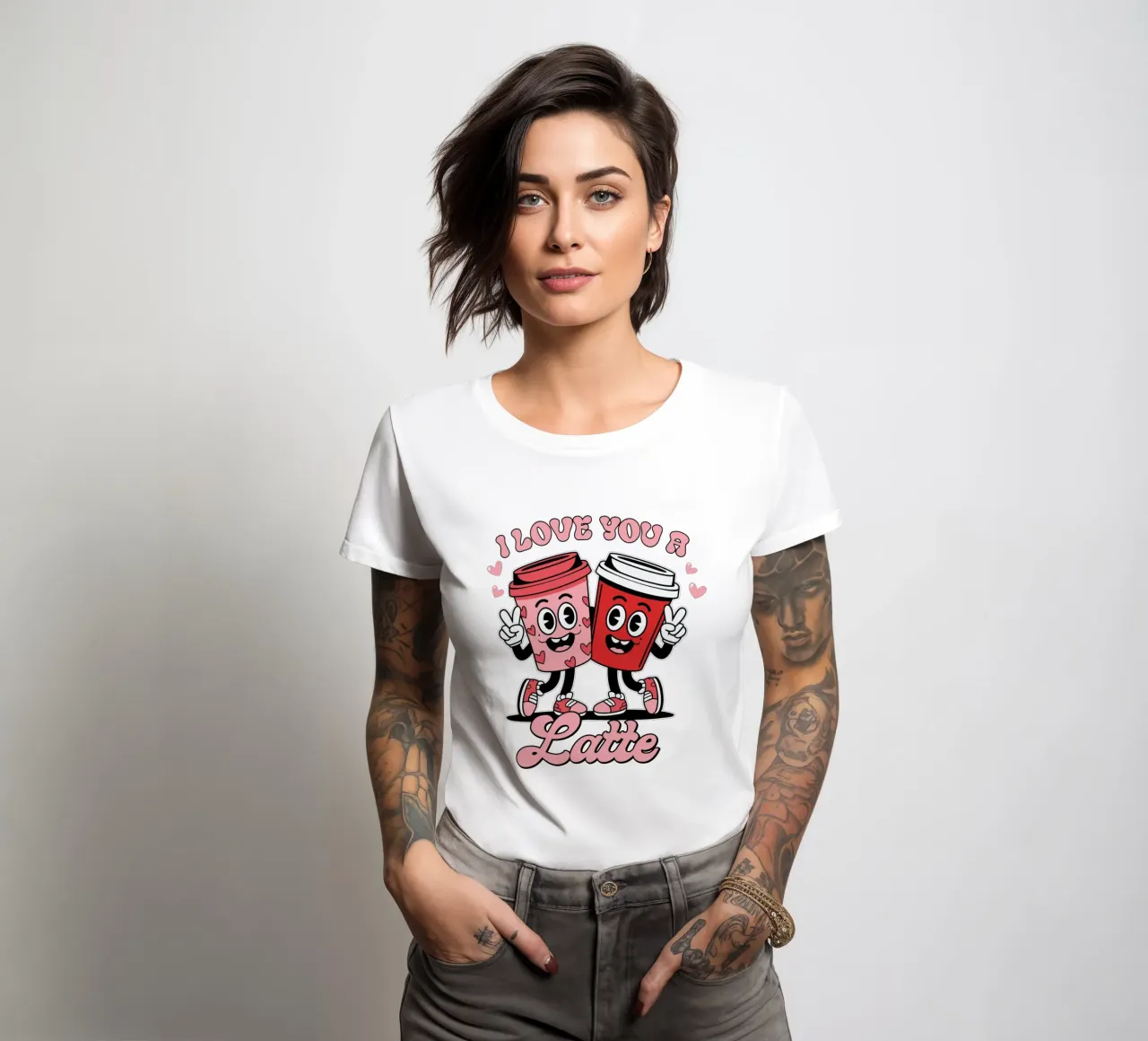 I love you a latte women's fitted t-shirt by edsonramosart