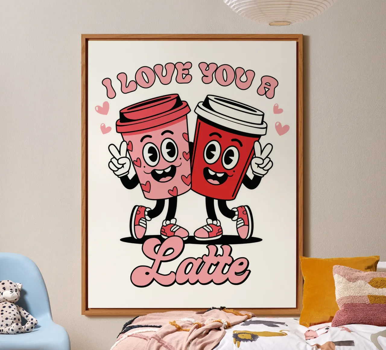 I love you a latte aluminium-dibond van edsonramosart