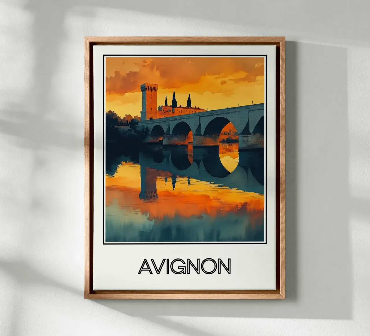 Avignone tela con Cornice a cassetta da Frame the World