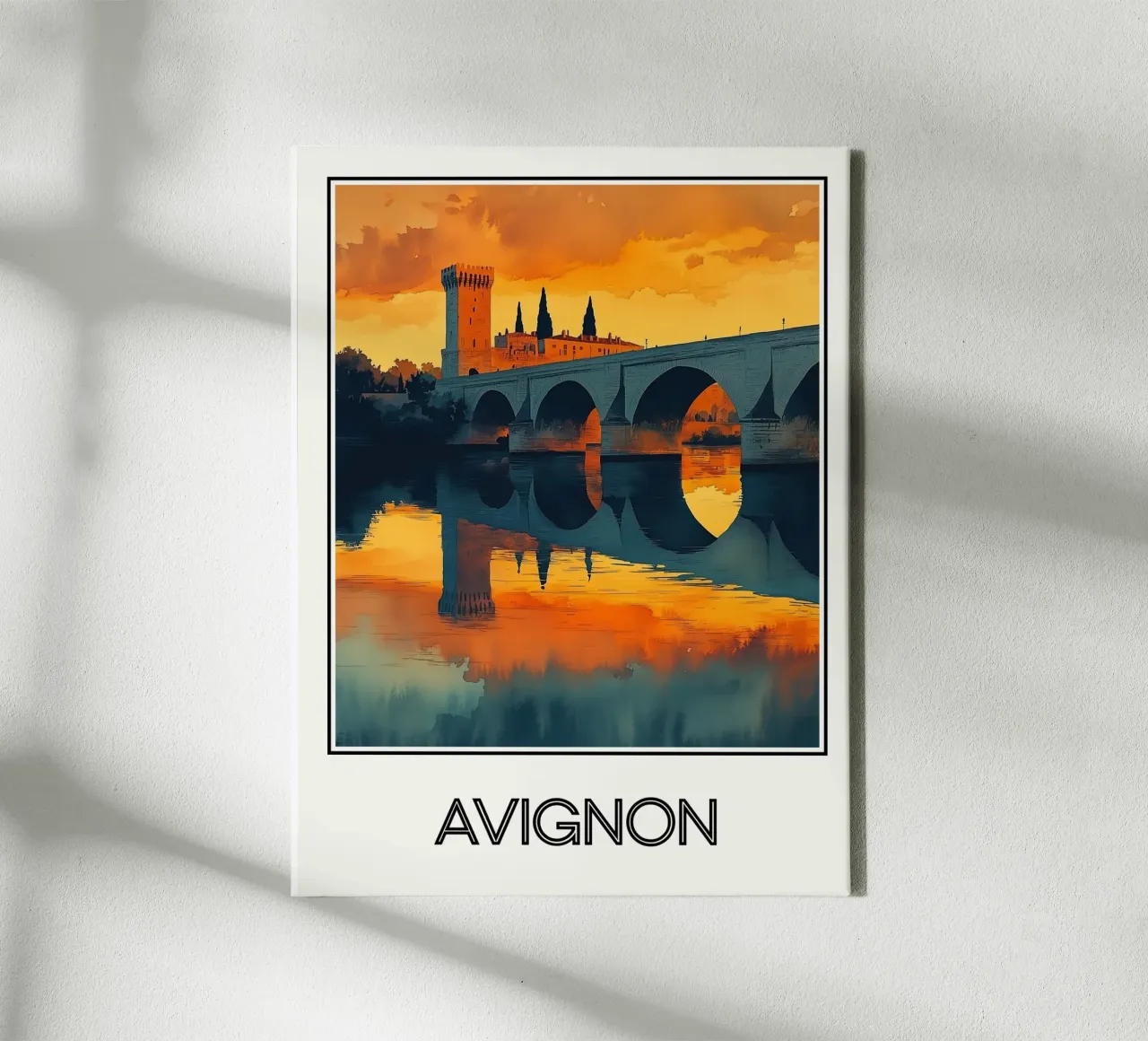 Avignone tela con Cornice a cassetta da Frame the World