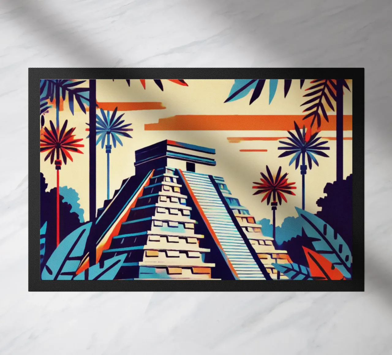 Tempio di Maya - Stampa poster d'epoca zerbino da posterprints-by-nomad
