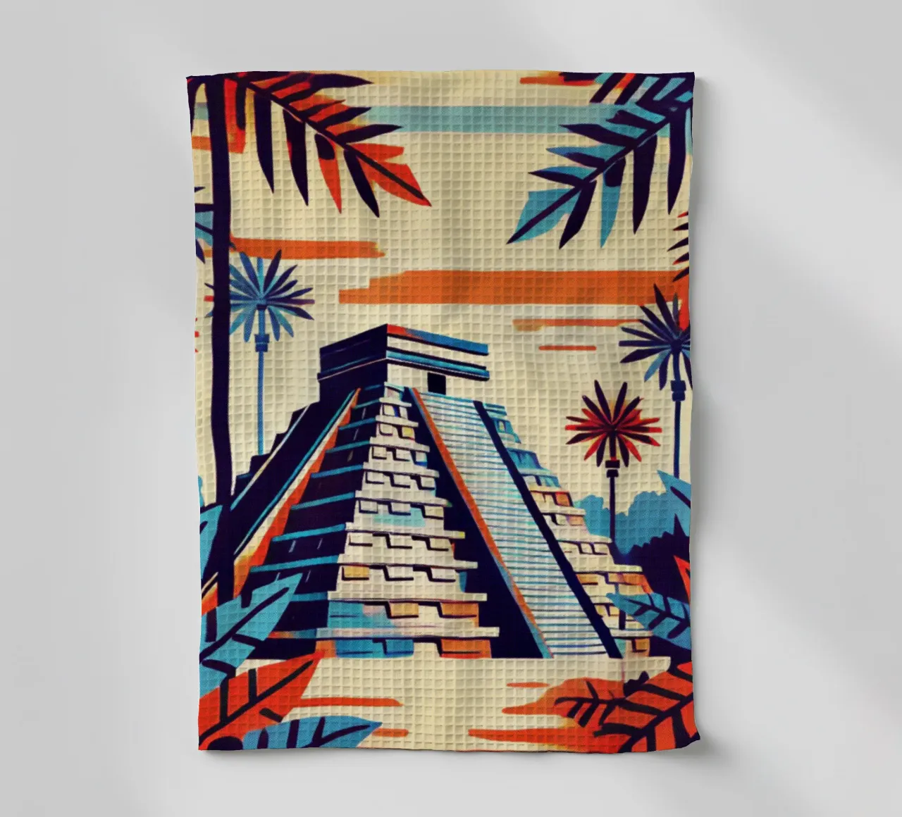 Tempio di Maya - Stampa poster d'epoca canovaccio da cucina da posterprints-by-nomad