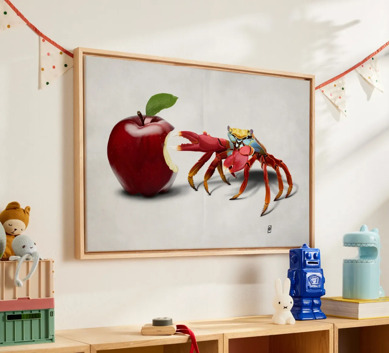 Core (Wordless) lienzo con Marco flotante de Rob Art | Illustration