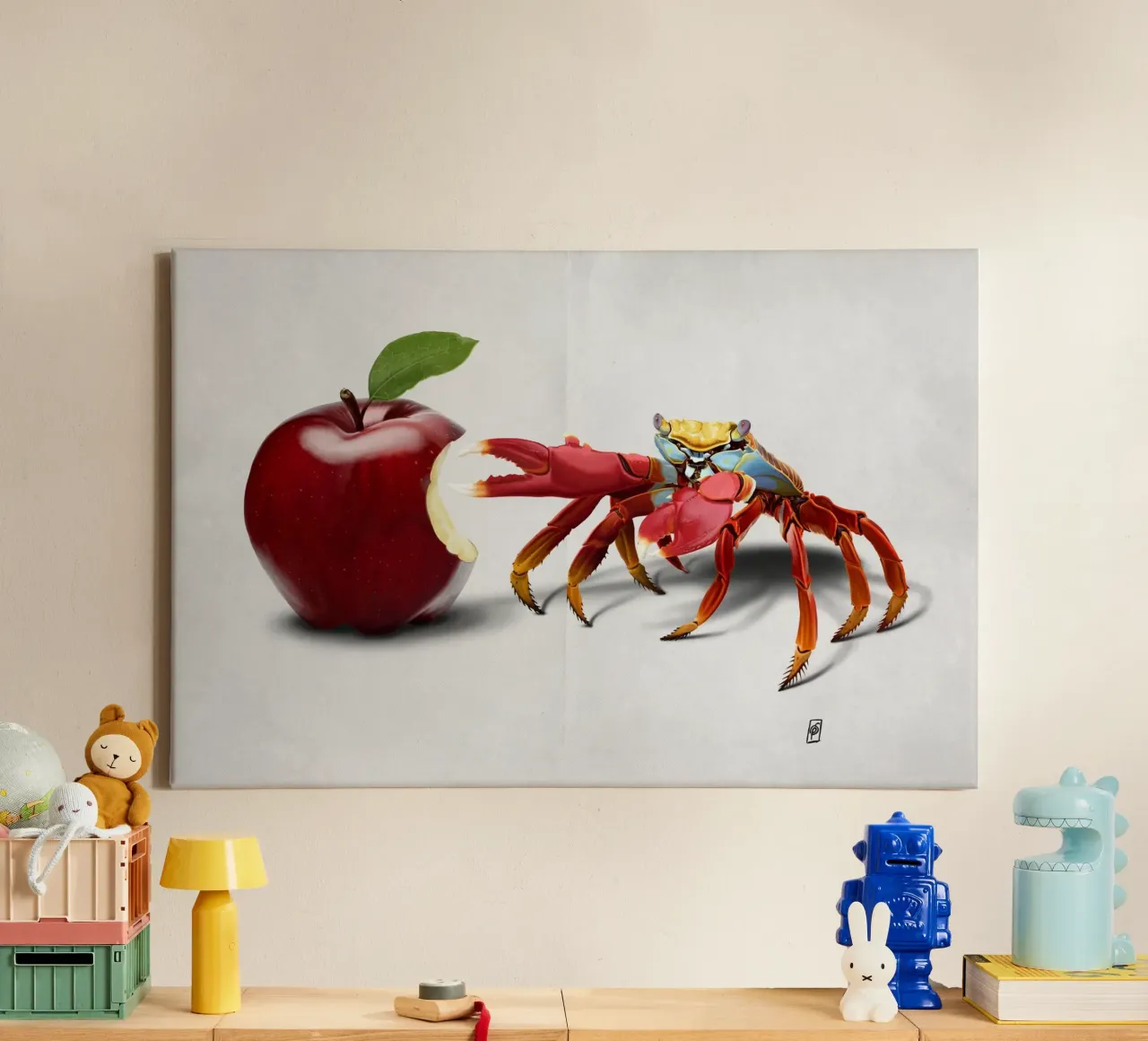 Core (Wordless) lienzo con Marco flotante de Rob Art | Illustration