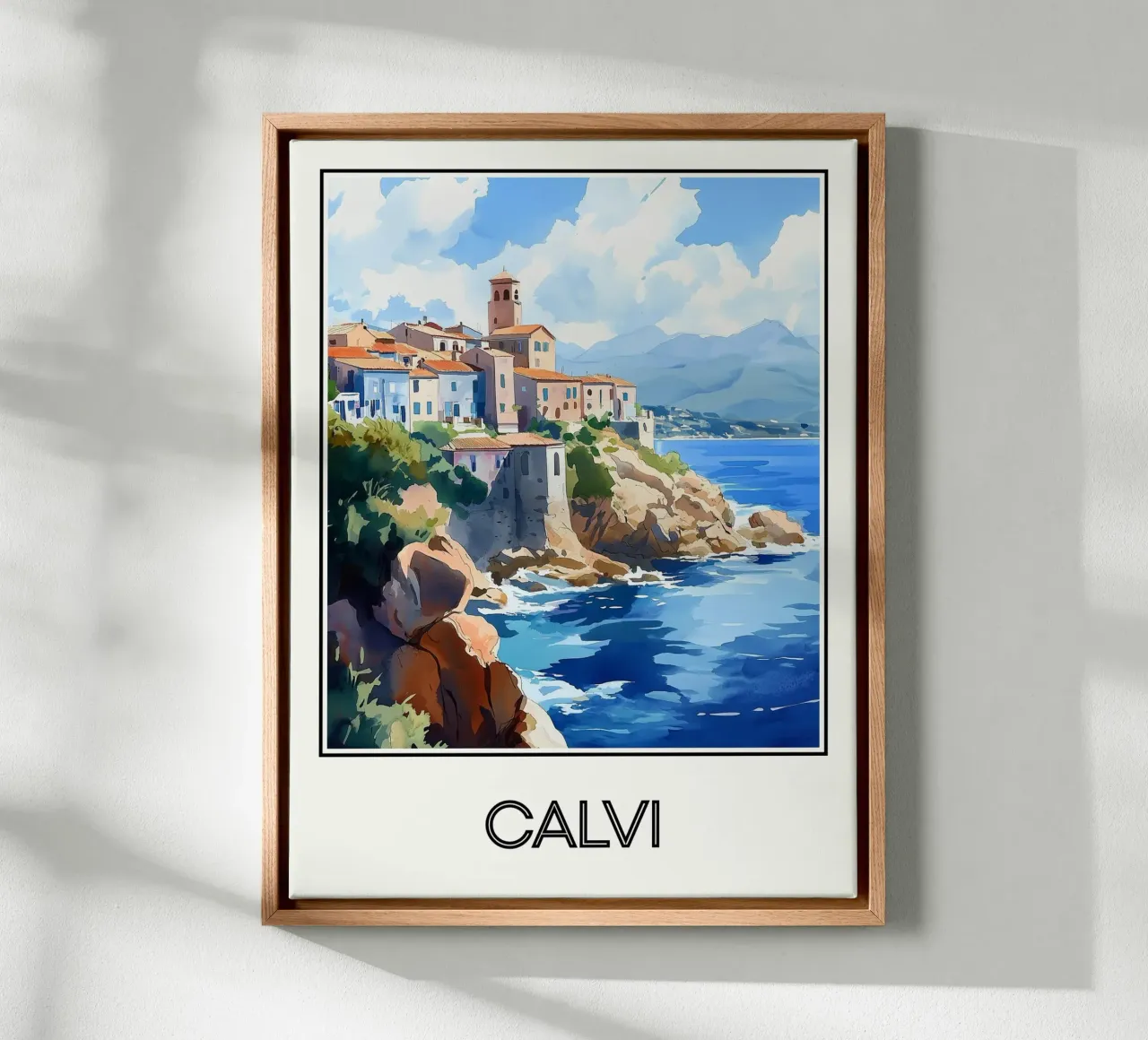 Calvi tela con Cornice a cassetta da Frame the World