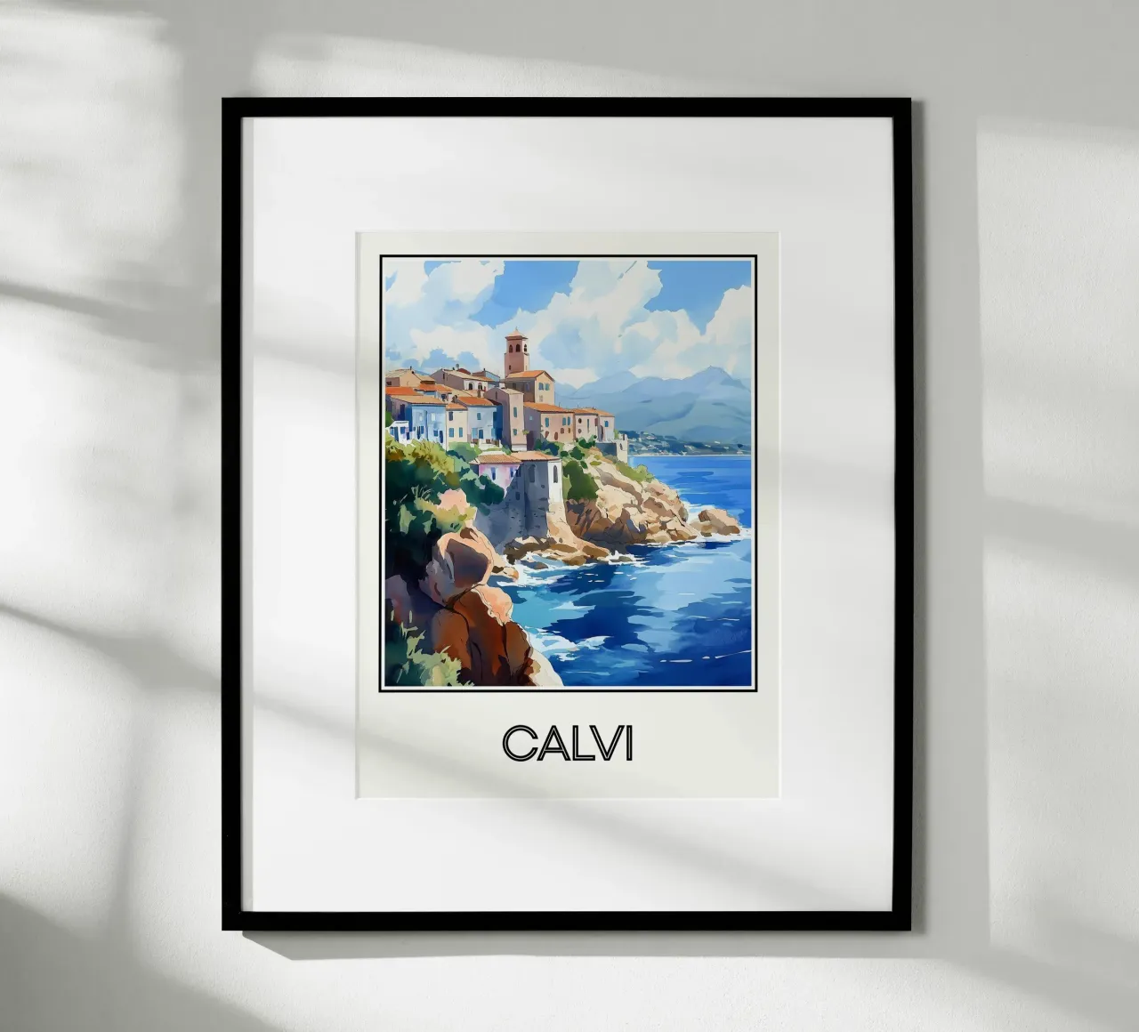Calvi poster con telaio in plastica da Frame the World