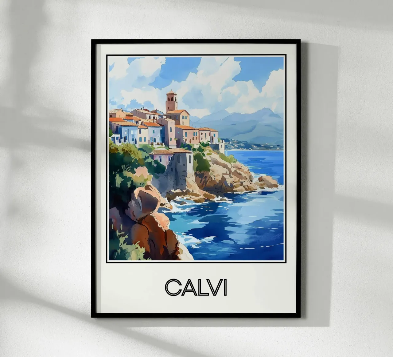 Calvi poster con telaio in plastica da Frame the World