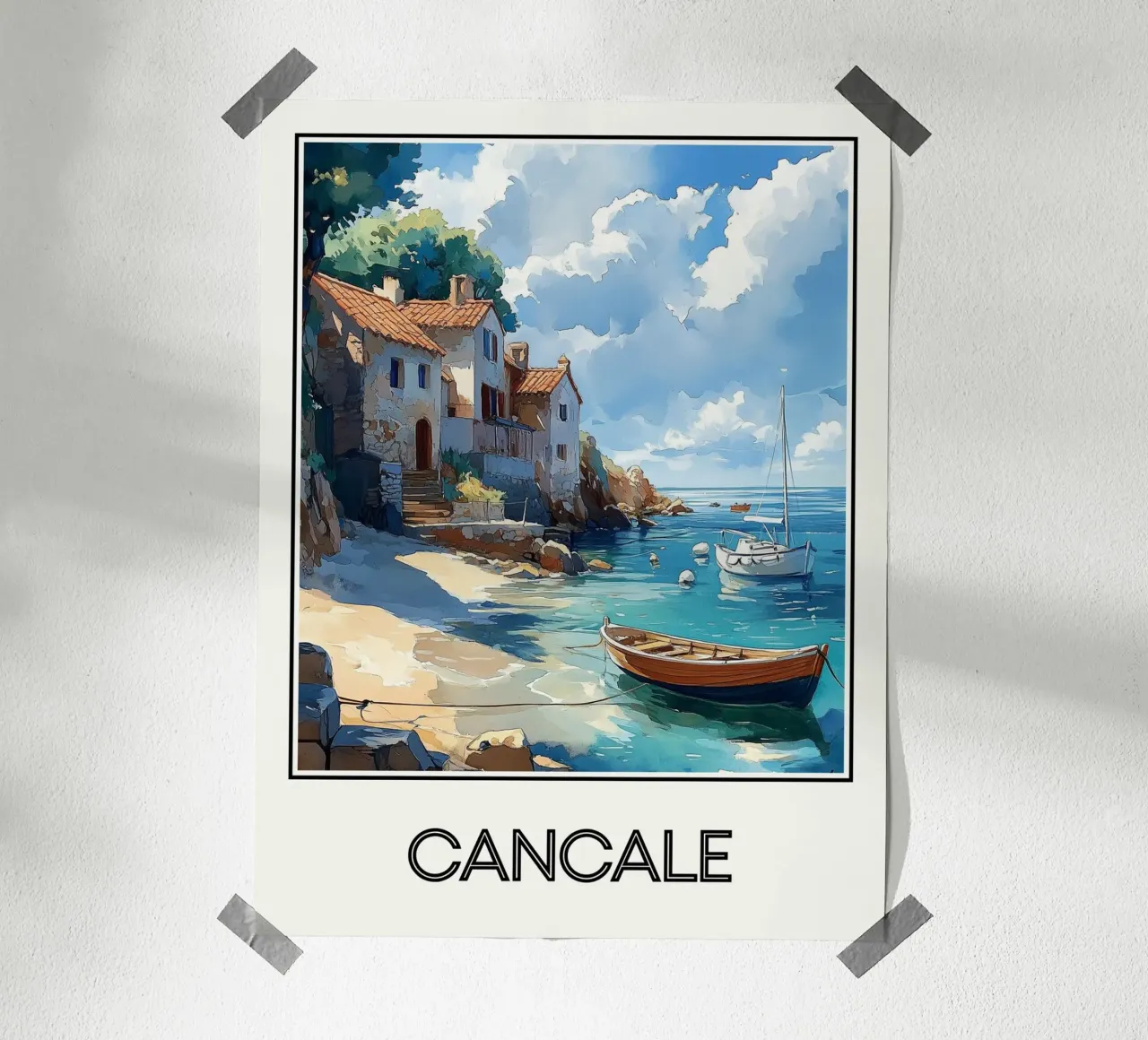 Cancale poster con telaio in alluminio da Frame the World