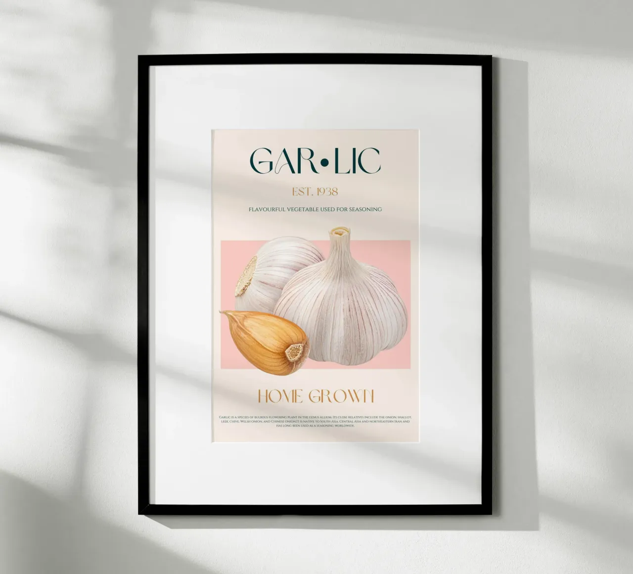 Garlic Print poster by KOKRPrints