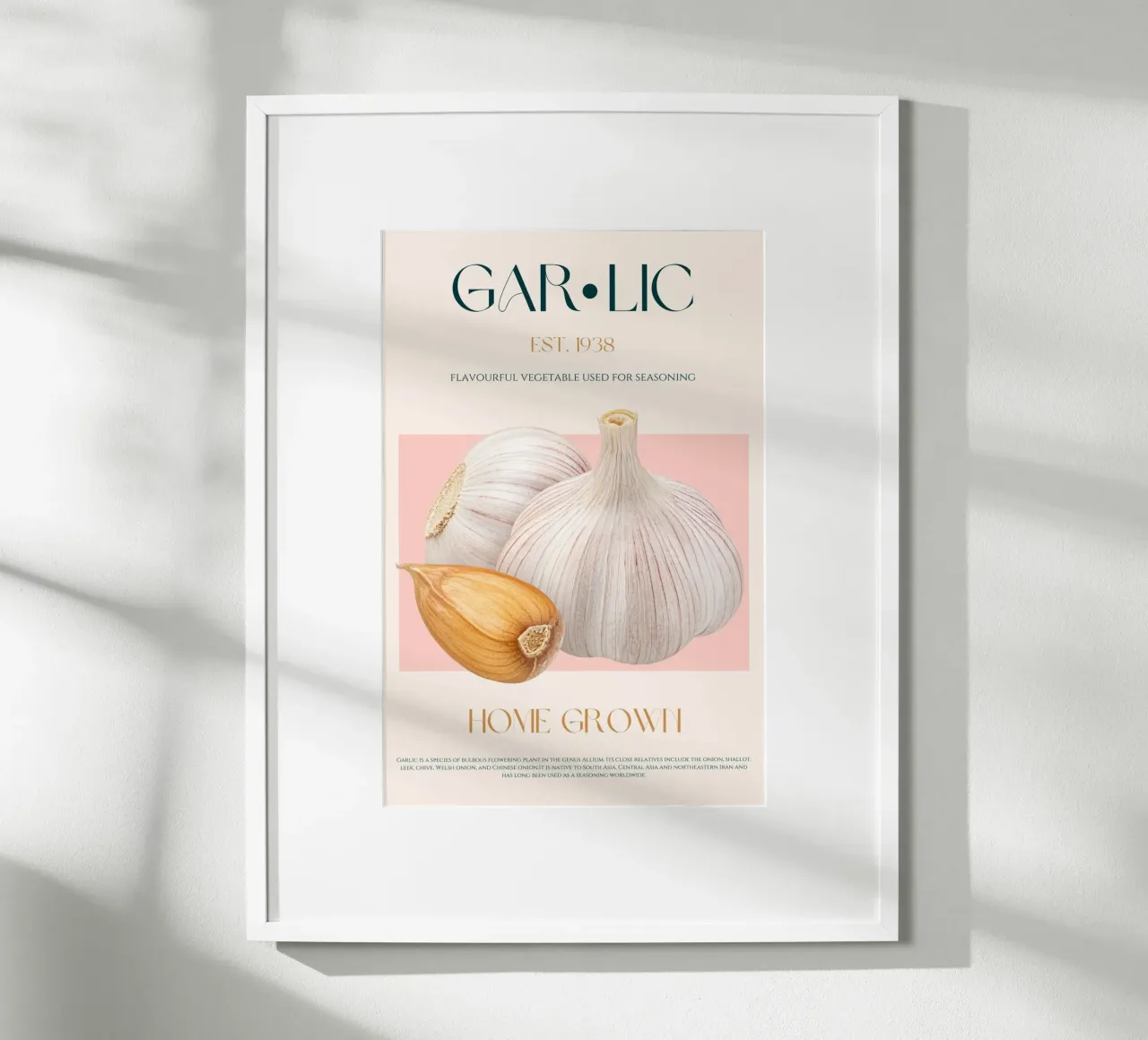 Stampa all'aglio poster con telaio in plastica da KOKRPrints